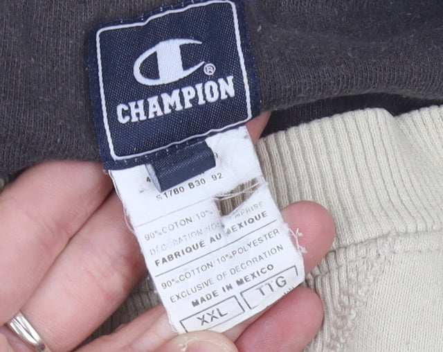 Champion Men's Beige 2XL Crew Neck Sweatshirt