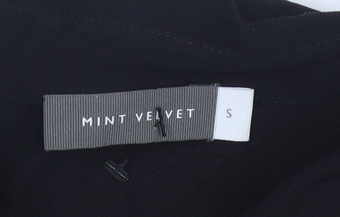 Mint Velvet Women's Black Striped Button-Up Shirt