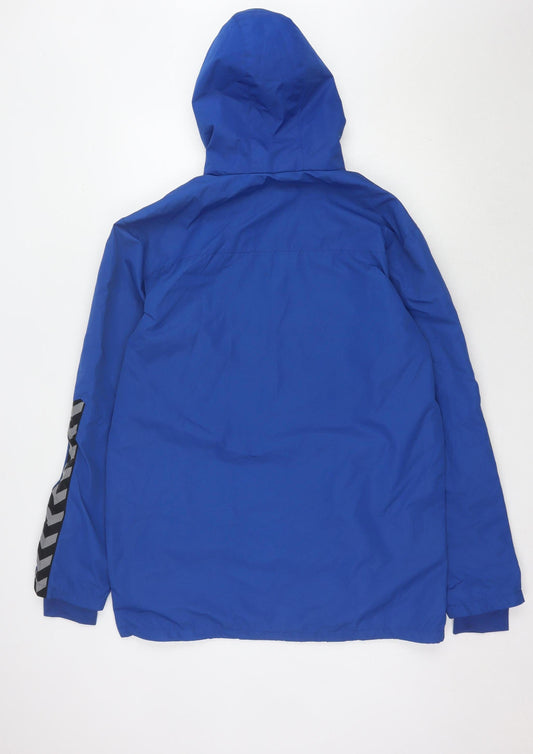 Hummel Men's Blue Waterproof Rain Coat M