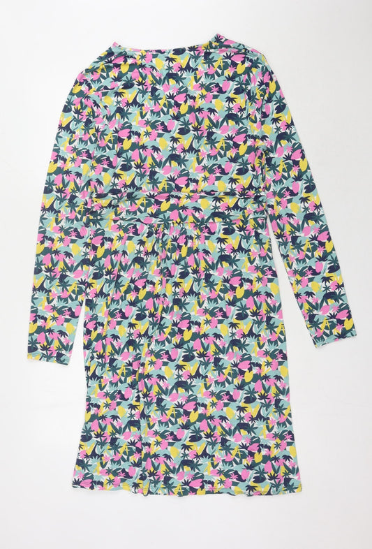 Boden Women's Multicoloured Floral Wrap Dress, Size 14