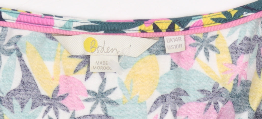 Boden Women's Multicoloured Floral Wrap Dress, Size 14