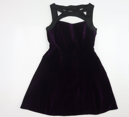 Karen Millen Women's Purple Dress UK 14