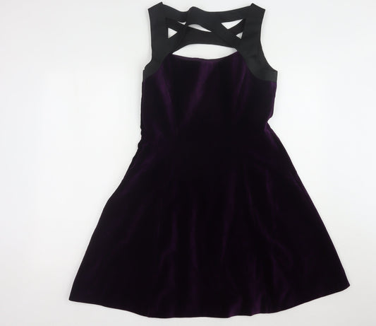 Karen Millen Women's Purple Dress UK 14