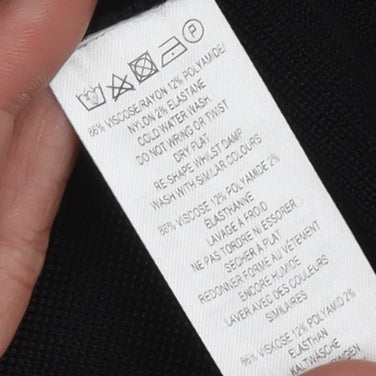 Brand and care label for French Connection Women's Black, size 8, Off Shoulder Dress