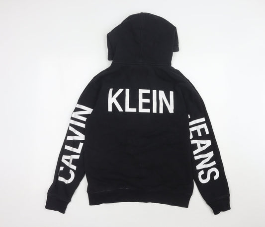 Calvin Klein Jeans Black Hoodie, S, Pullover, Unisex, Casual