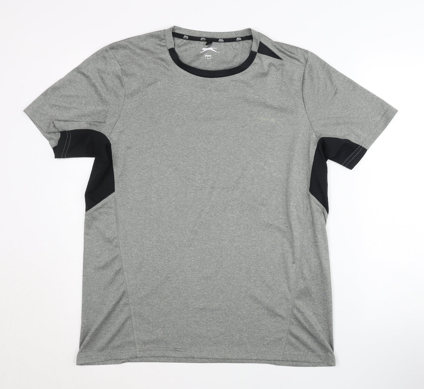 Slazenger Men's Grey Jersey T-Shirt for Gym & Training