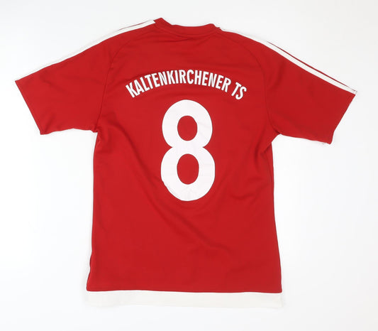 Back view of Adidas Men's Red Athletic Jersey, size S