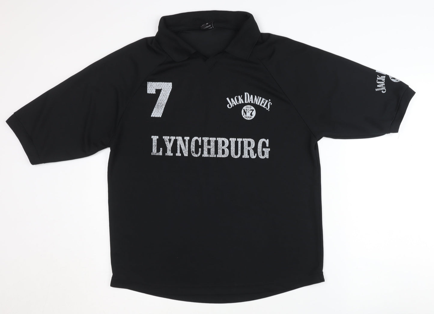 Jack Daniel's Men's Black XL Polo Shirt with Logo