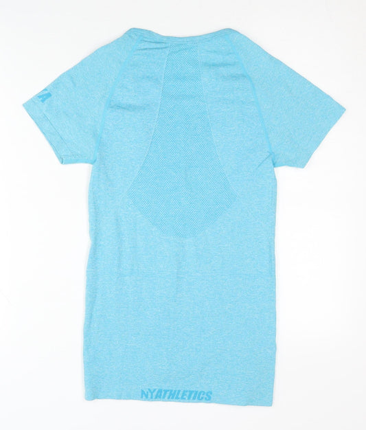 NY Athletics Women's Blue T-Shirt, Size S, Casual Style
