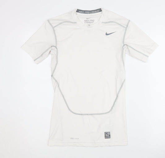 Nike Men's White Gym T-Shirt Slim Fit S