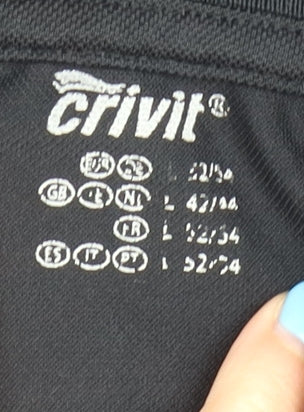 Additional view of Crivit Men's Black Polo Shirt, size L