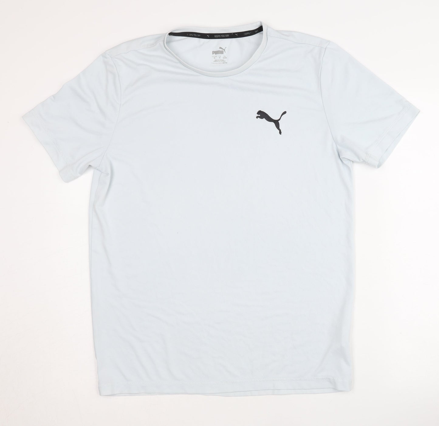 Puma Men's White T-Shirt M Basic Solid Logo