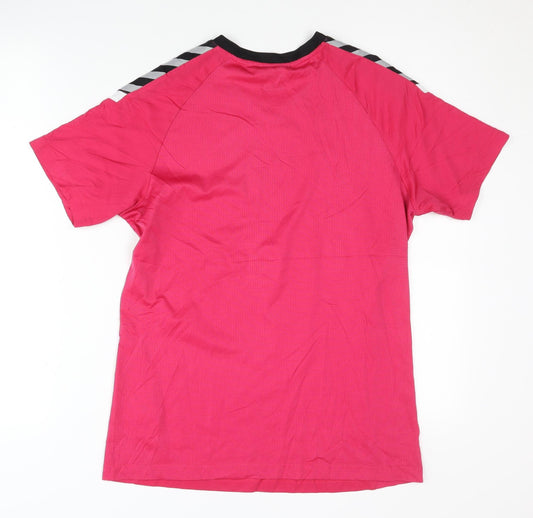 Hummel Men's Pink Jersey T-Shirt, S