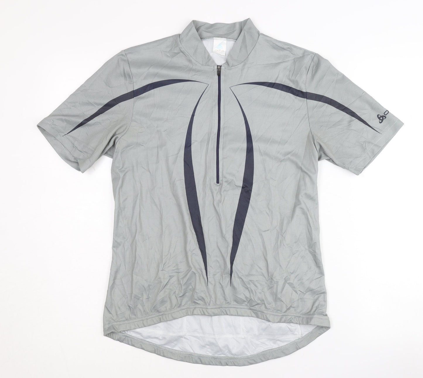 Odlo Grey Cycling Jersey T-Shirt, Unisex M