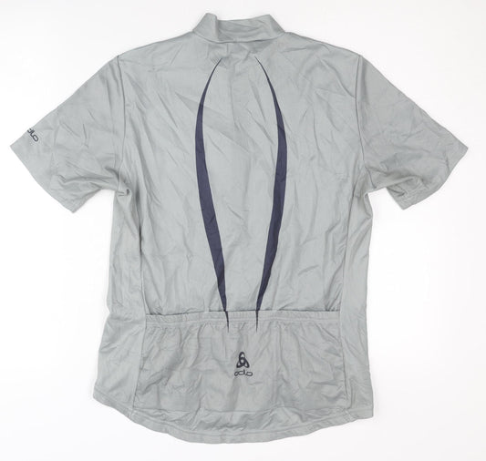 Odlo Grey Cycling Jersey T-Shirt, Unisex M