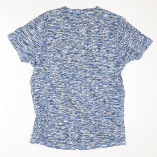 FSBN Men's Blue Slim Fit T-Shirt, Size M