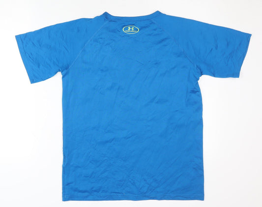 Under Armour Boys Blue XL T-Shirt, Relaxed Fit Jersey