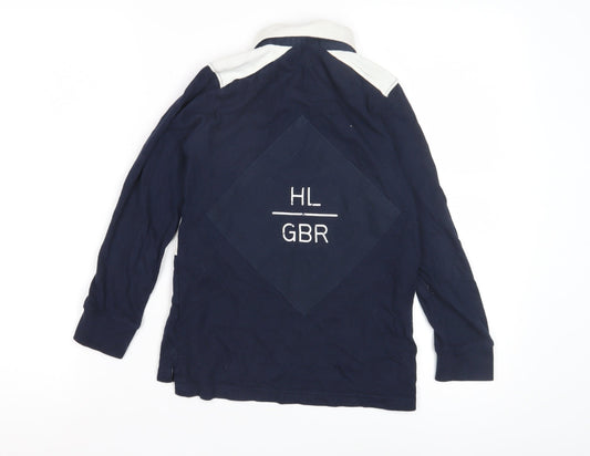 Henri Lloyd Boys Blue Rugby Shirt 7-8 Years