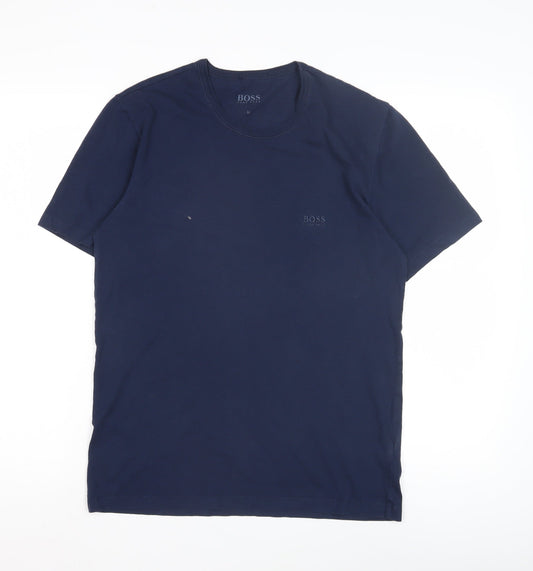 Hugo Boss Men's Blue Crew Neck T-Shirt - M
