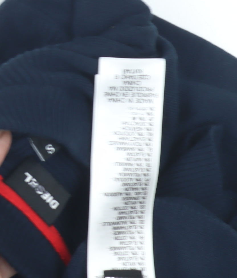 Diesel Mens Blue Pullover Jumper S - Casual Knitwear