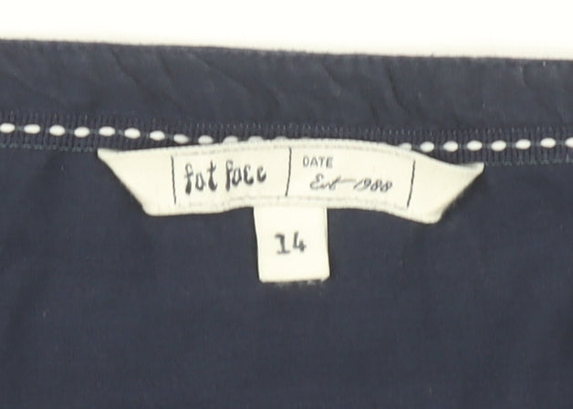 Fat Face Women's Blue Blouse, Size 14, Cotton, Casual