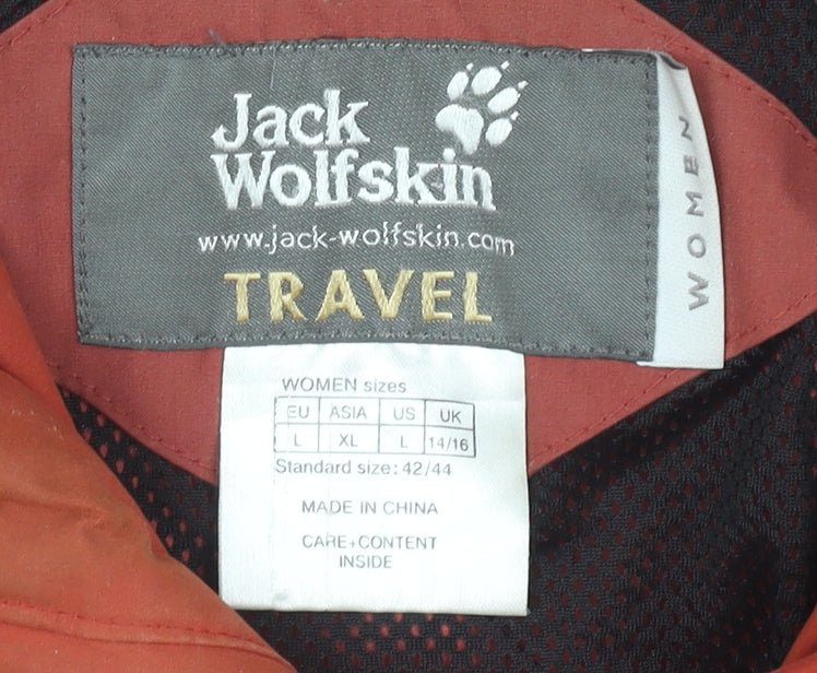 Jack Wolfskin Women's Red Windbreaker Jacket L
