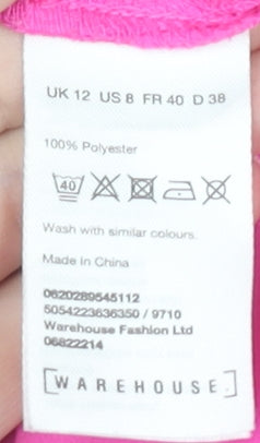 Close-up detail of Warehouse Pink Sleeveless Blouse -, size 12