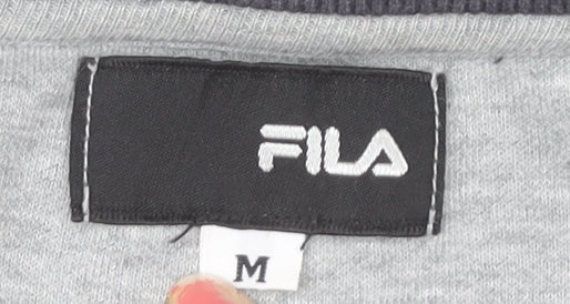 FILA Men's Grey Pullover Sweatshirt M Striped