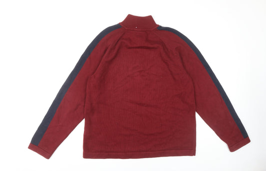 Tommy Hilfiger Men’s Red Full Zip Jumper M