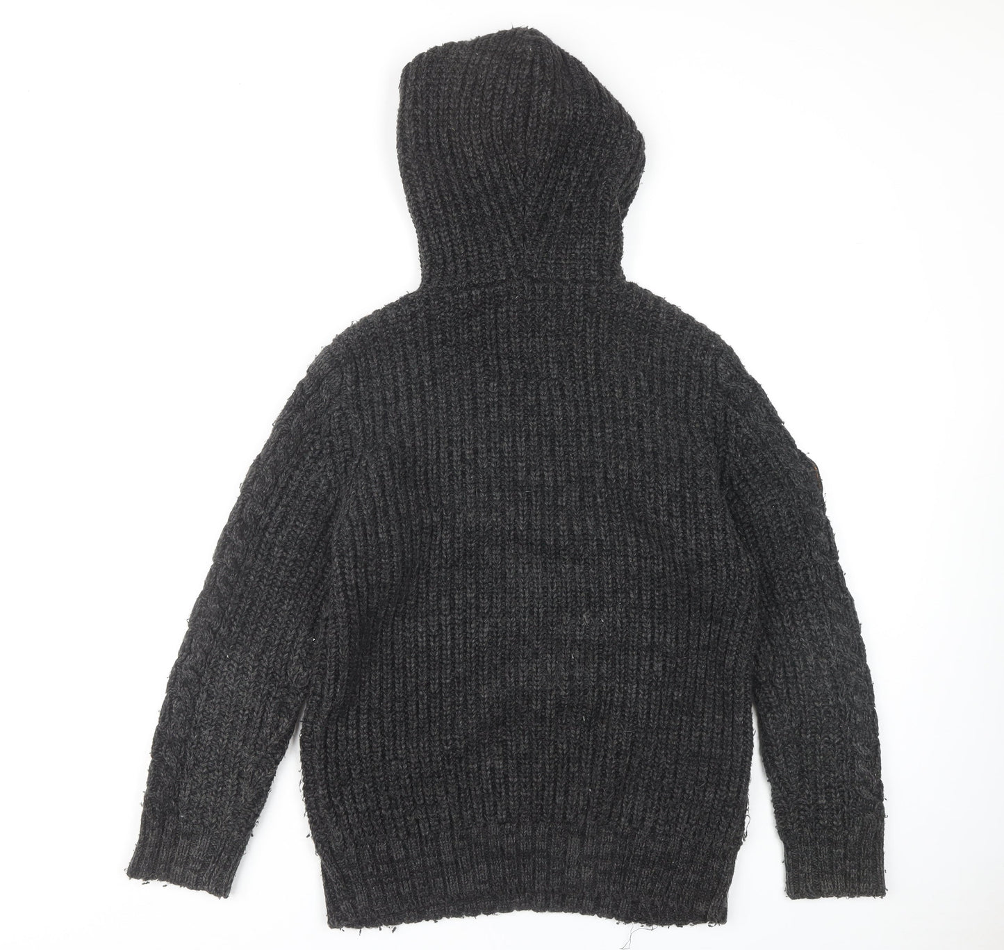 Superdry Men's Black Cable-Knit Pullover Medium