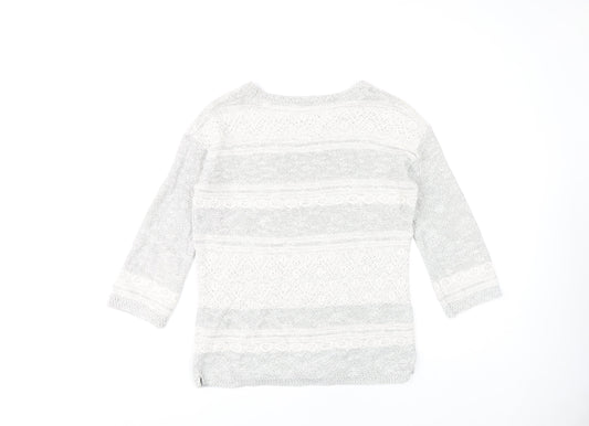 Fat Face Women Grey Pullover Jumper Size 10