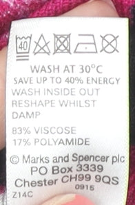 Brand and care label for Marks & Spencer Multicoloured Jumper UK 16 Pullover