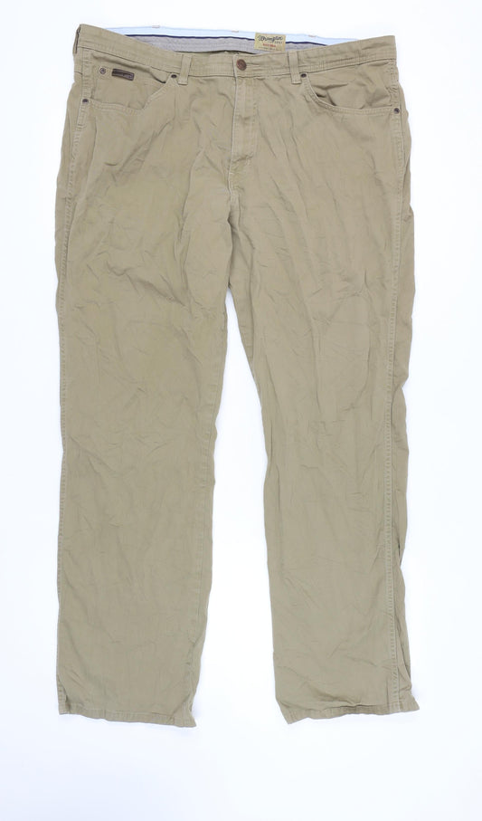 Wrangler Beige Chino Trousers - Men's W42 L34 Stretch