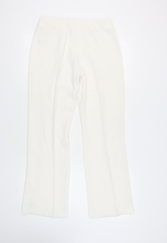 Etam Women's Ivory Trousers UK 12 Polyester