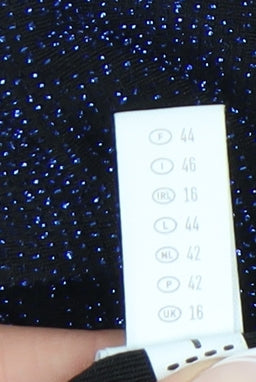 Canda Women's Blue Straight Pencil Skirt, Size 16