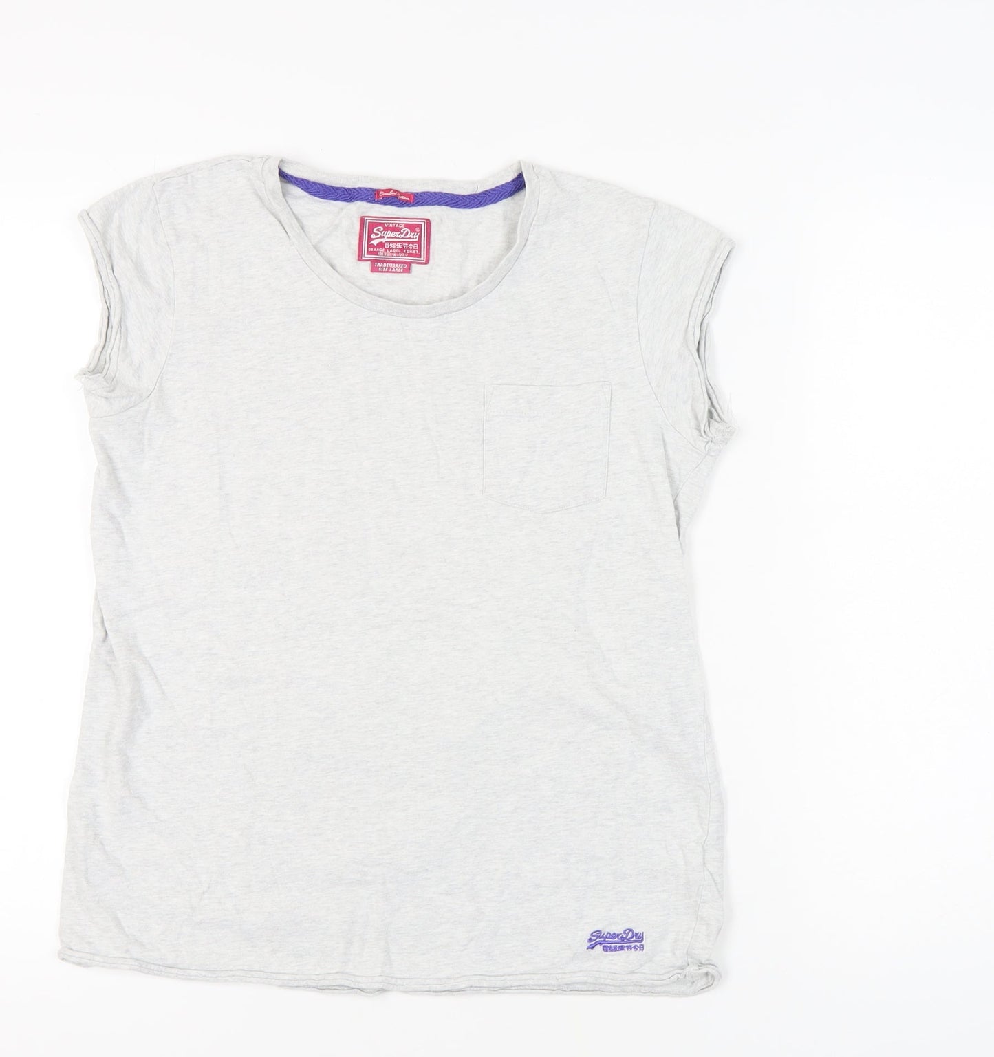 SuperDry Women's Grey Basic T-Shirt L