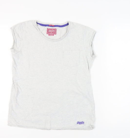 SuperDry Women's Grey Basic T-Shirt L