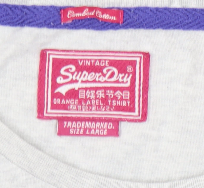 SuperDry Women's Grey Basic T-Shirt L