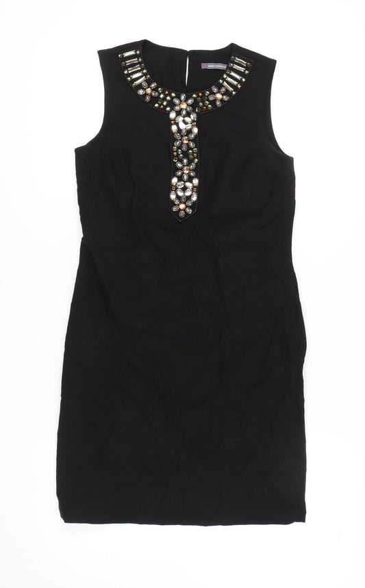 Boden Limited Edition Black Embellished Sheath Dress Size 8