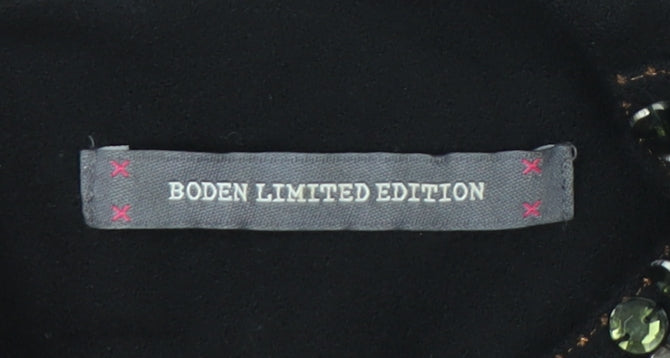 Boden Limited Edition Black Embellished Sheath Dress Size 8