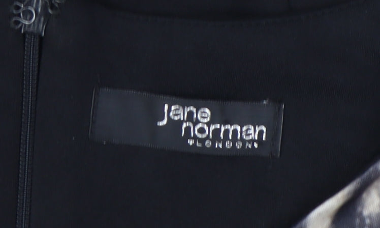 Jane Norman Women's Black Bodycon Dress Size 16