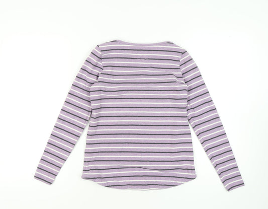 Fat Face Women's Purple Striped Long Sleeve T-Shirt
