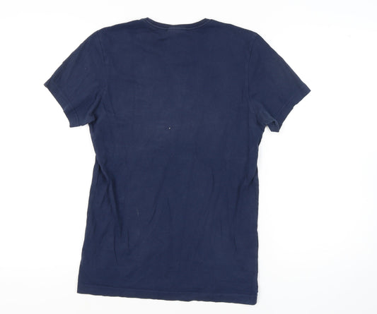 Adidas Women's Blue T-Shirt, Size S, Crew Neck