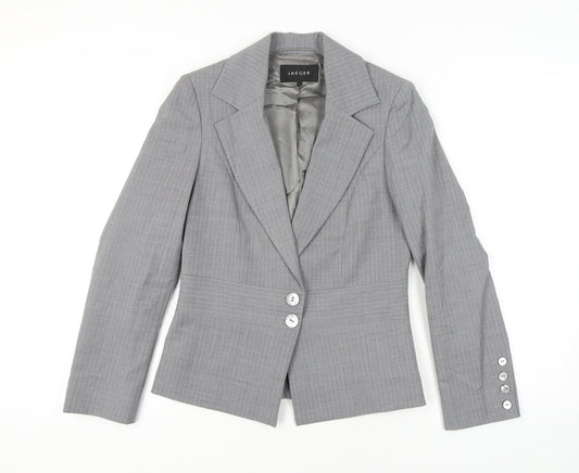 Jaeger Women's Grey Pinstripe Blazer, Size 10
