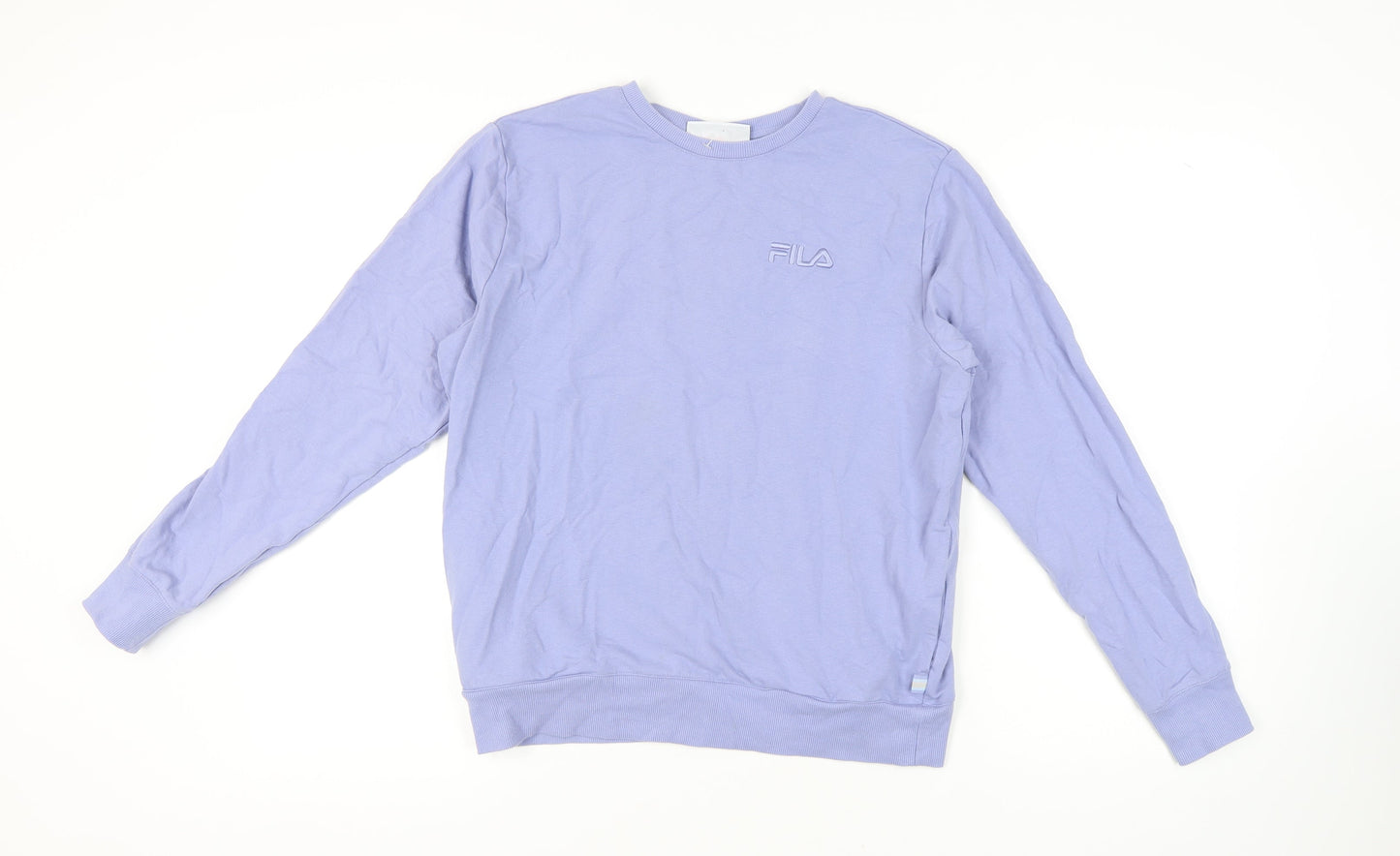 Fila Women's Purple Sweatshirt, M, Cotton Jersey Crew Neck