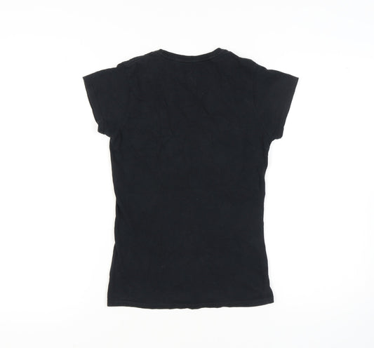 Disney Women's Black S Cartoon T-Shirt