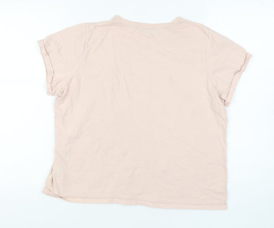 Womens UK Size XL U.S. Polo Assn. Beige 100% Cotton T-Shirt