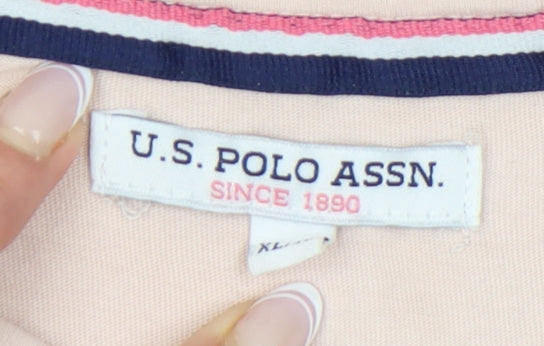U.S. Polo Assn. Women's Beige XL Basic T-Shirt