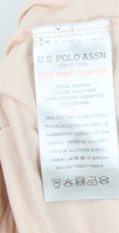 U.S. Polo Assn. Women's Beige XL Basic T-Shirt