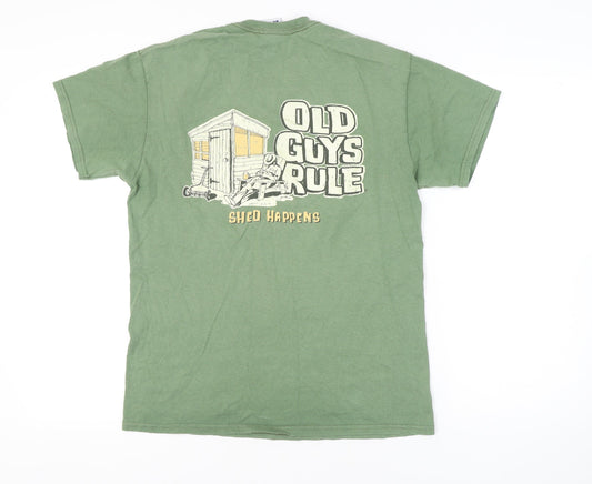 Old Guys Rule Men's Green M Cotton T-Shirt